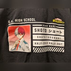 Shoto Todoroki UA High School My Hero Academia Mens Graphic XL